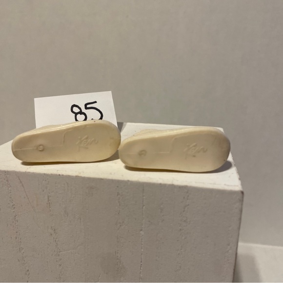 BARBIE KEN SHOES SNEAKERS OFF-WHITE CREAM HIGH-TOP TENNIS SHOES ONLY DOLL SHOES - Picture 8 of 9